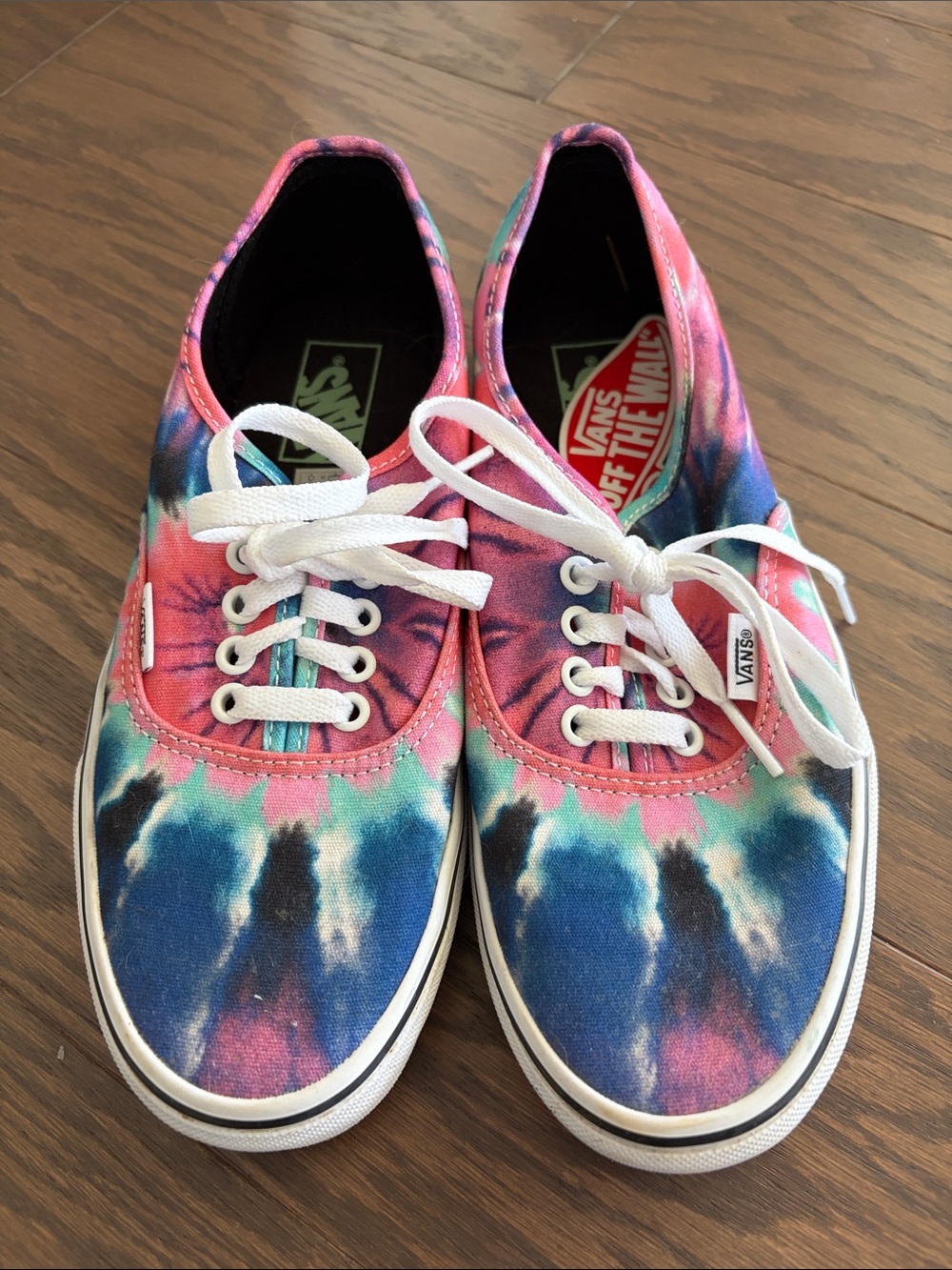 Vans Tie-Dye Low-Top Sneakers - Pink Blue Teal